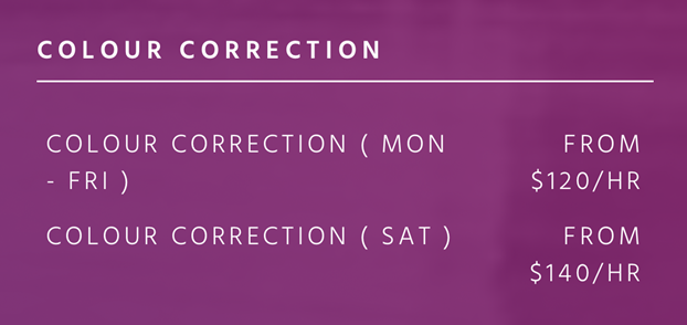 colour correction cost Melbourne