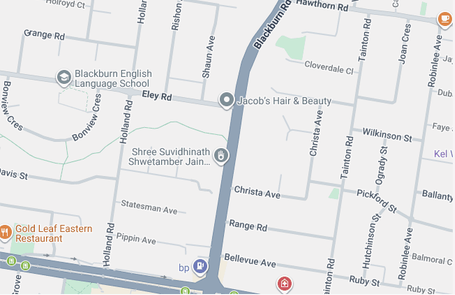 Map preview showing Jacob’s Hair & Beauty at 304 Blackburn Rd, Burwood East